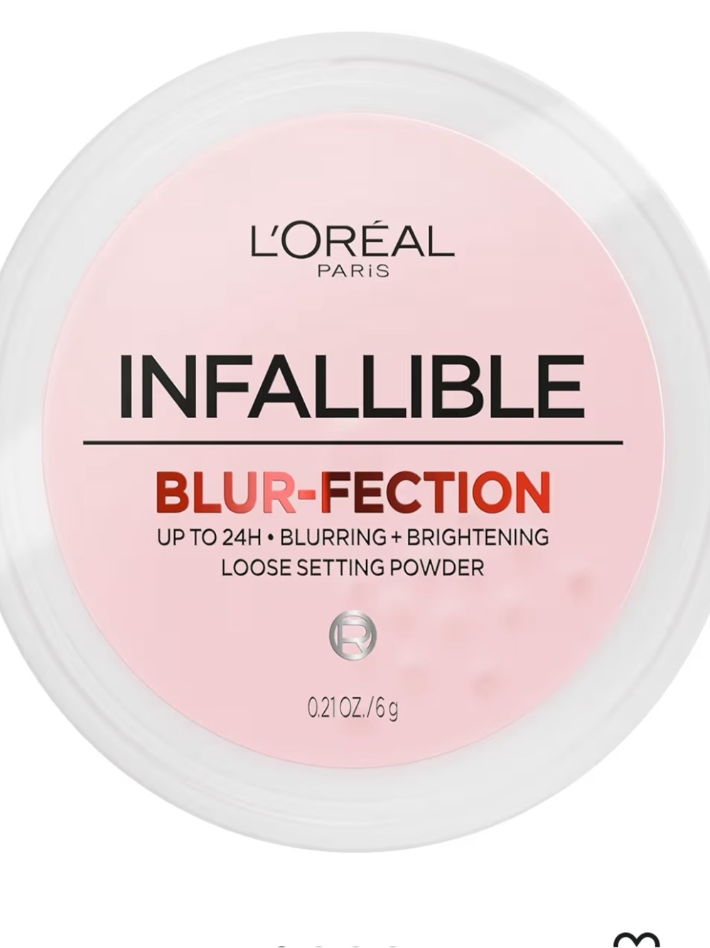 L'Oréal Infallible Blur-Fection Loose Setting Powder — Light Pink
